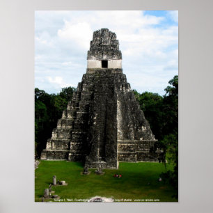 Tempel I, Tikal, Guatemala Poster