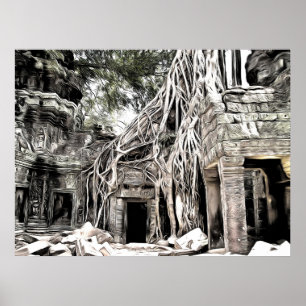 TEMPEL IN ANGKOR TEMPLE AT ANGKOR POSTER