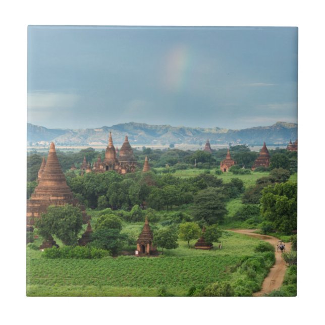 Tempel in Bagan, Myanmar Fliese (Vorderseite)
