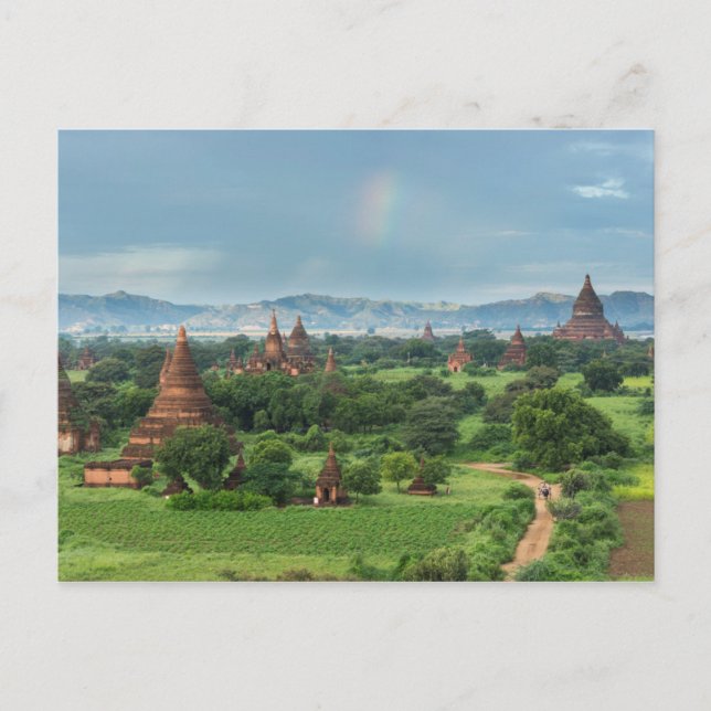 Tempel in Bagan, Myanmar Postkarte (Vorderseite)