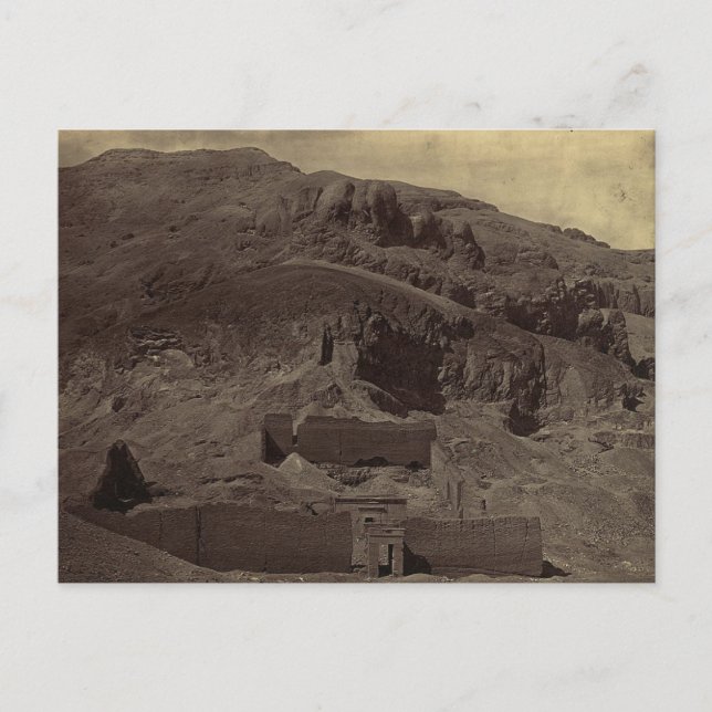 Tempel in den Berg gehauen, Ägypten um 1856 Postkarte (Vorderseite)