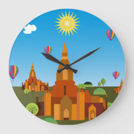 Tempel in Kambodscha Große Wanduhr