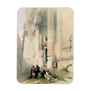 Tempel nannte EL Khasne, PETRA am 7. März 1839 pl Magnet