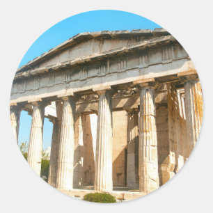 Tempel Parthenon in Akropolis Runder Aufkleber