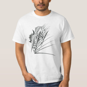 Tempel Schwarz Weiß Abstrakt Stammes Tattoo Kunst T-Shirt