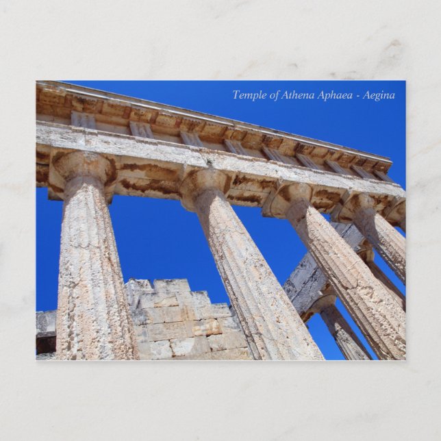 Tempel von Athena Aphaea - Aegina Postkarte (Vorderseite)