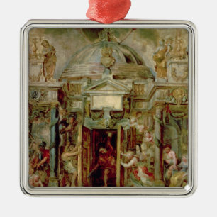 Tempel von Janus, 1630s Ornament Aus Metall