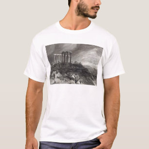 Tempel von Minerva Sunium, graviert von J. Saddler T-Shirt