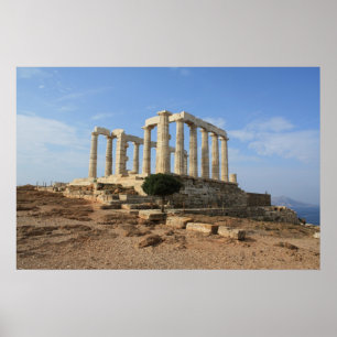 Tempel von Poseidon Plakat