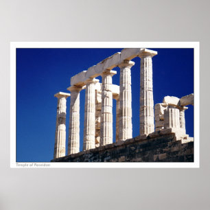 Tempel von Poseidon Poster