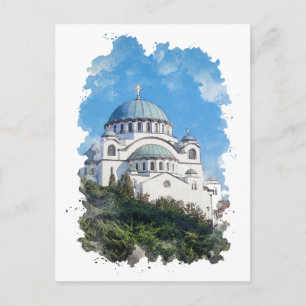Tempel von Saint Sava Postkarte