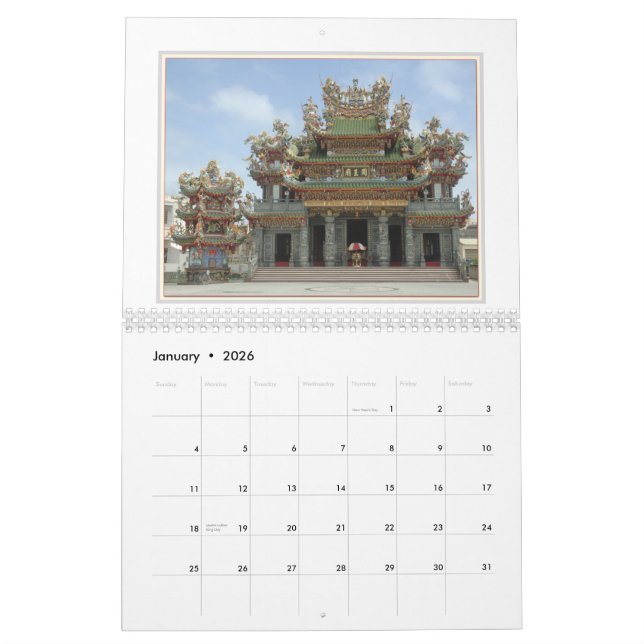 Tempel von Taiwan Kalender (Jan 2026)