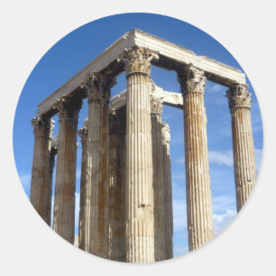 Tempel Zeus Runder Aufkleber