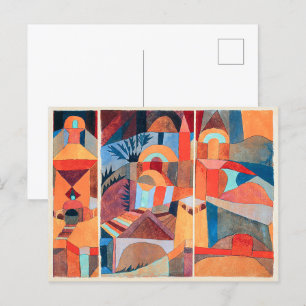 Tempelgärten   Paul Klee   Fotodruck Postkarte