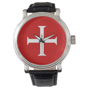 Tempelritter Rot Kreuz Malta teutonische Hospiall Armbanduhr