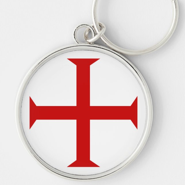 Tempelritter Rot Kreuz Malta teutonische Hospiall Schlüsselanhänger (Vorne)