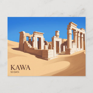 Tempelruinen von Kawa Sudan Postkarte