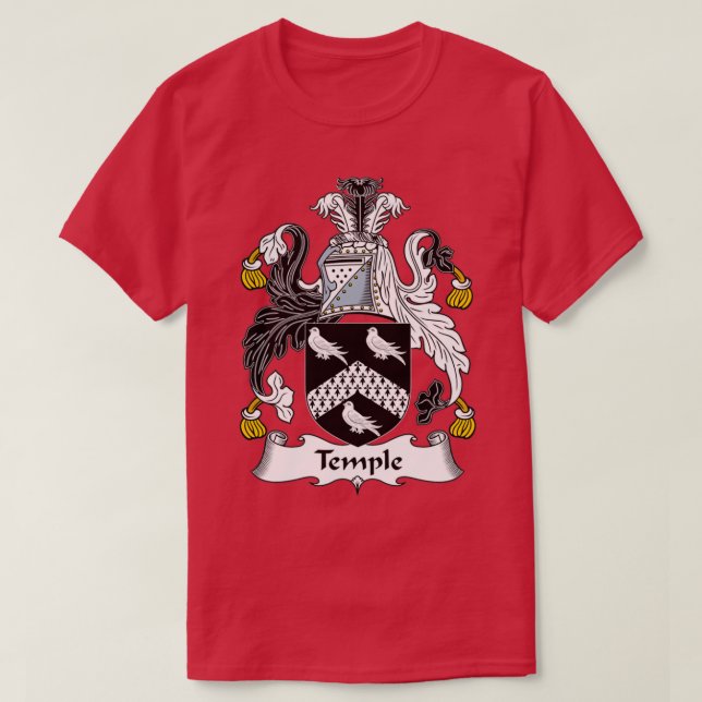 Tempelüberfall des Familienwappens T-Shirt (Design vorne)