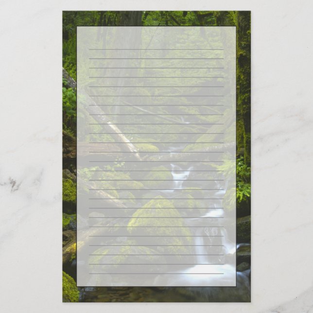 Temperament Rainforest Stream in Columbia River Briefpapier (Vorderseite)