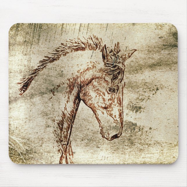 Temperamentvolles Pferd Mousepad (Vorne)