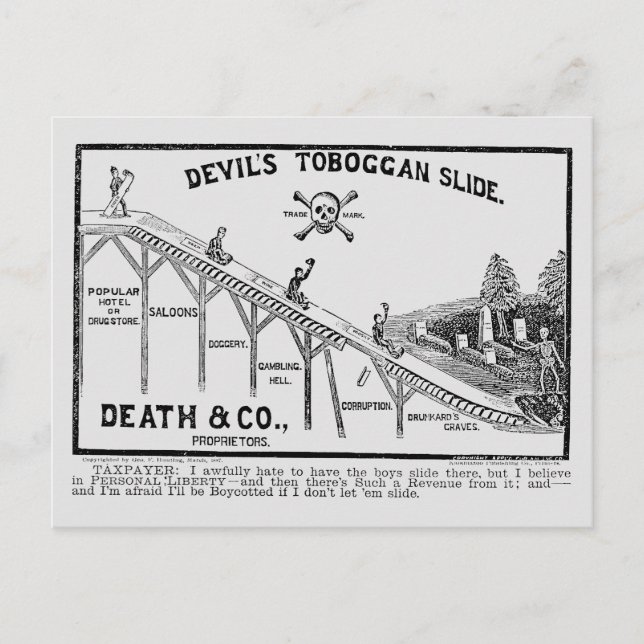 Temperance Movement, 1887 Postkarte (Vorderseite)