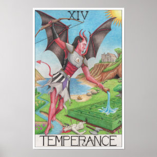 Temperance-Tarotkarte Poster