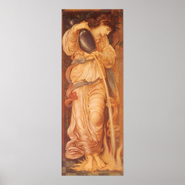Temperantia von Sir Edward Coley Burne-Jones Poster (Vorne)
