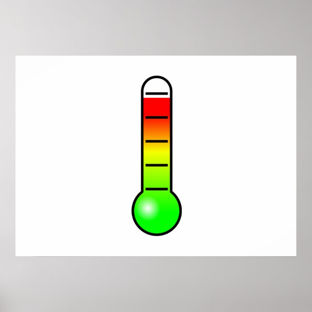 Temperaturthermometer Poster (Vorne)