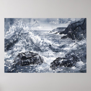 Tempest an der walisischen Küste Poster