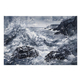 Tempest an der walisischen Küste Poster