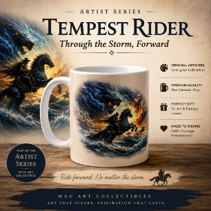 Tempest-Reiter-Tasse – Epische Fantasy-Reiter-Kuns Kaffeetasse
