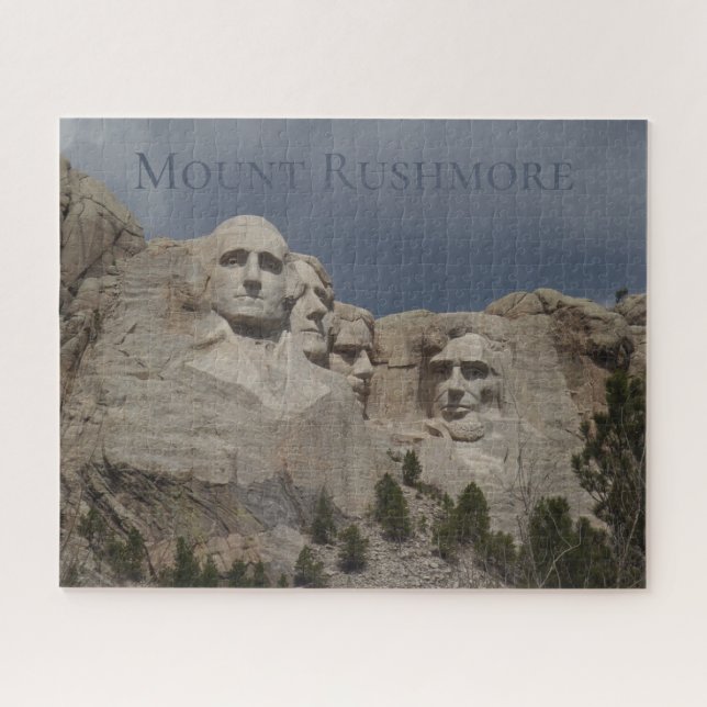 Tempête approchant le Puzzle du Mont Rushmore (Horizontal)