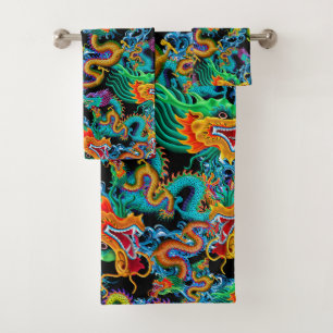 Tempête de dragon - dragons chinois colorés