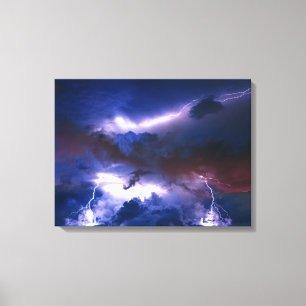 Tempête de l'éclairage artistique murale en toile