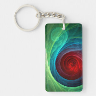 Tempête rouge Floral Art moderne Abstrait Motif co