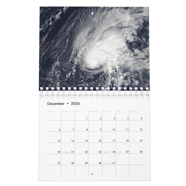 Tempêtes les plus fortes par mois Calendrier (Dec 2026)