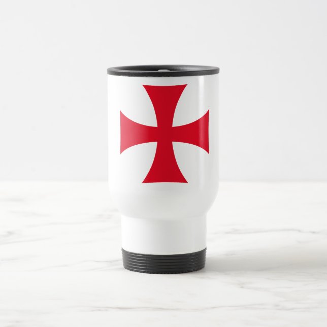 Templar Cross Crusader Travel Mug Reisebecher (Mittel)