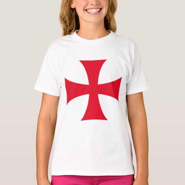 Templar Cross Girl's Tee Shirt (Vorderseite)