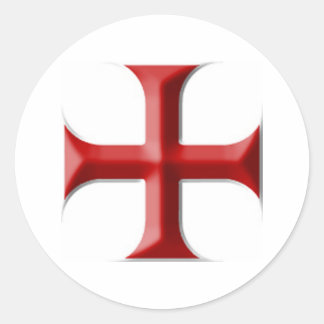 Templar Cross Runder Aufkleber