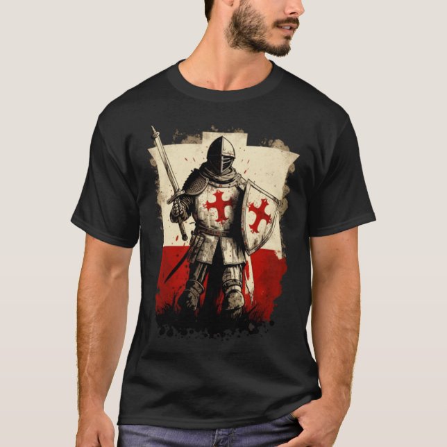 Templar Cross Templar Knights Christians T-Shirt (Vorderseite)