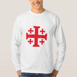 Templar Jerusalem Croix T-Shirt Homme Manches Long