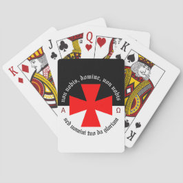 Templar Knight Alpha-Omega Non Nobis Domine Spielkarten