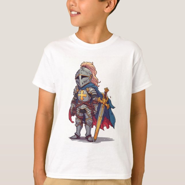 Templar Knight Crusader Kid's Tee Shirt (Vorderseite)