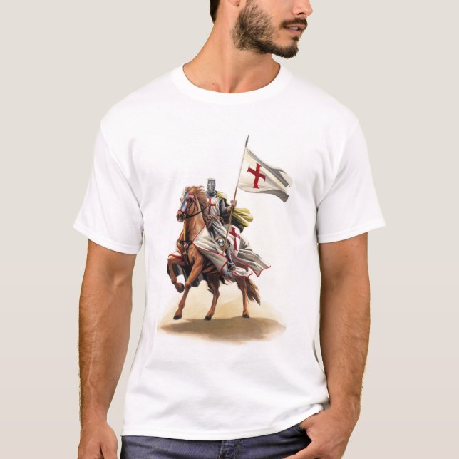 Templar Knight Crusader T - Shirt (Vorderseite)