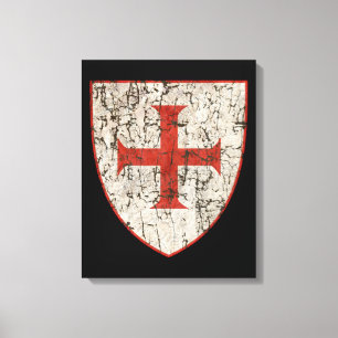 Templar Kreuz, beunruhigt Leinwanddruck