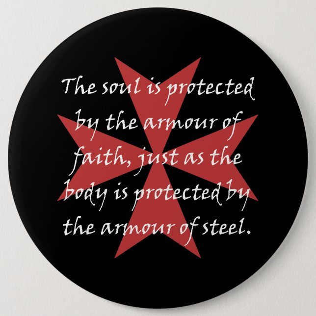 Templar Kreuz Button (Vorderseite)