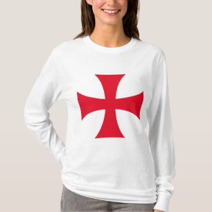 Templar Kreuz Kreuzfahrer Damen Langarmshirt T-Shirt