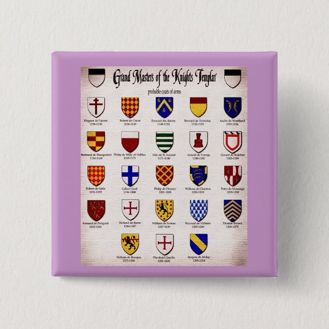 Templar Master Heraldry Button (Vorderseite)