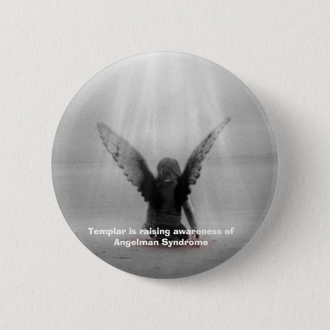 Templar weckt Bewusstsein von Angelman Syndrom Button (Vorderseite)
