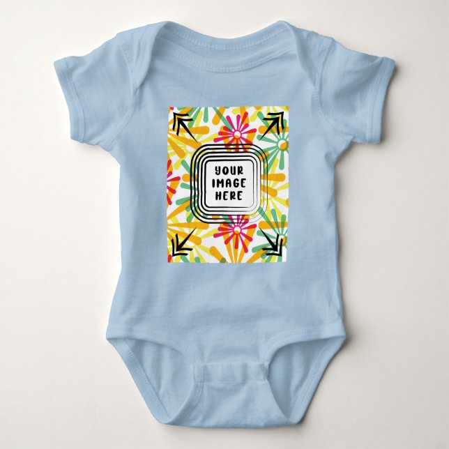 Template Baby Jersey Bodysuit Strampler (Vorderseite)